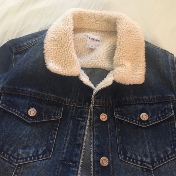 Kensie Jeans Denim and Sherpa Jacket - Picture 3 of 7